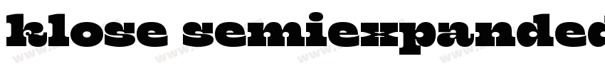 klose semiexpanded字体转换